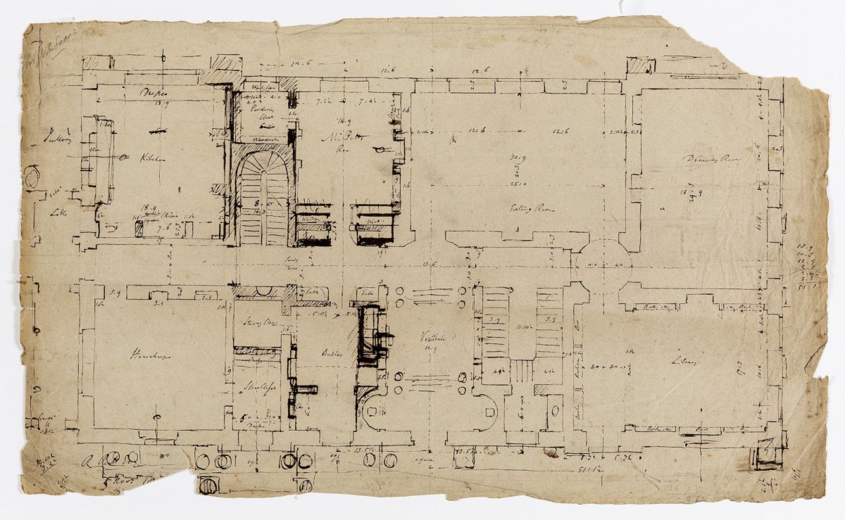 Sir John Soane, Combe House for Reymundo Putt, 1805 1811 Drawing Matter