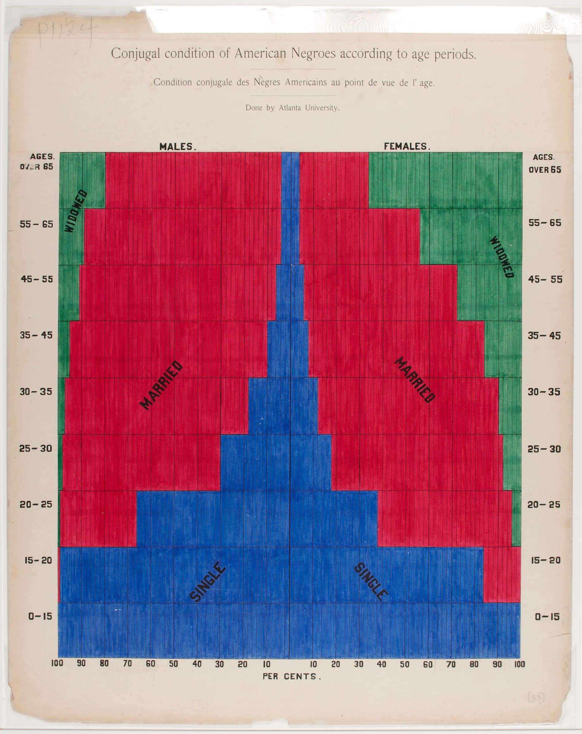 One of 58 charts and graphs compiled for the ‘American Negro’ display at the Exposition universelle