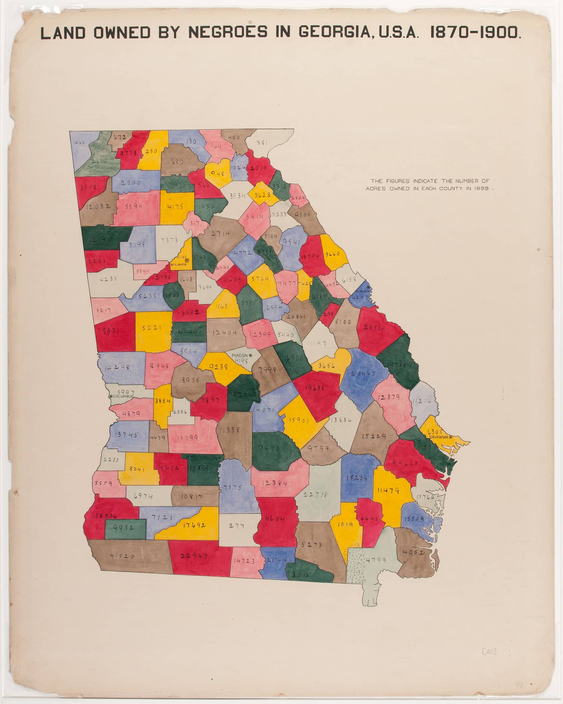 One of 58 charts and graphs compiled for the ‘American Negro’ display at the Exposition universelle