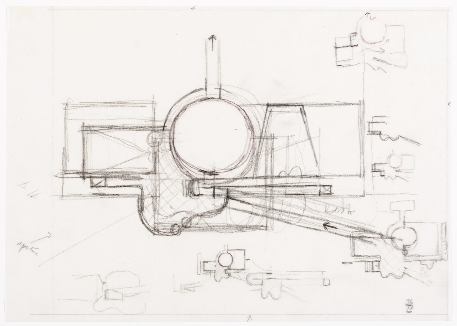 James Stirling, Sketch Plan, Staatsgalerie, Stuttgart, Germany, 1977 ...