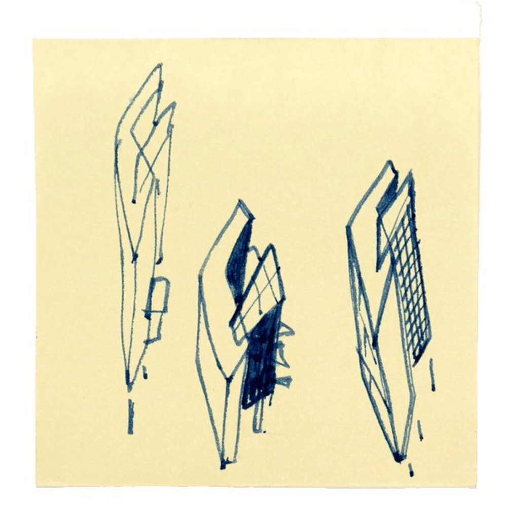 zaha hadid hand drawings