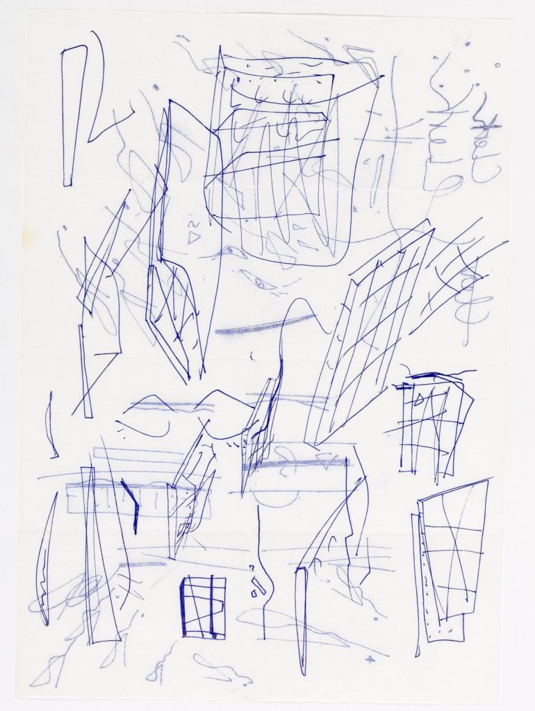 zaha hadid hand drawings